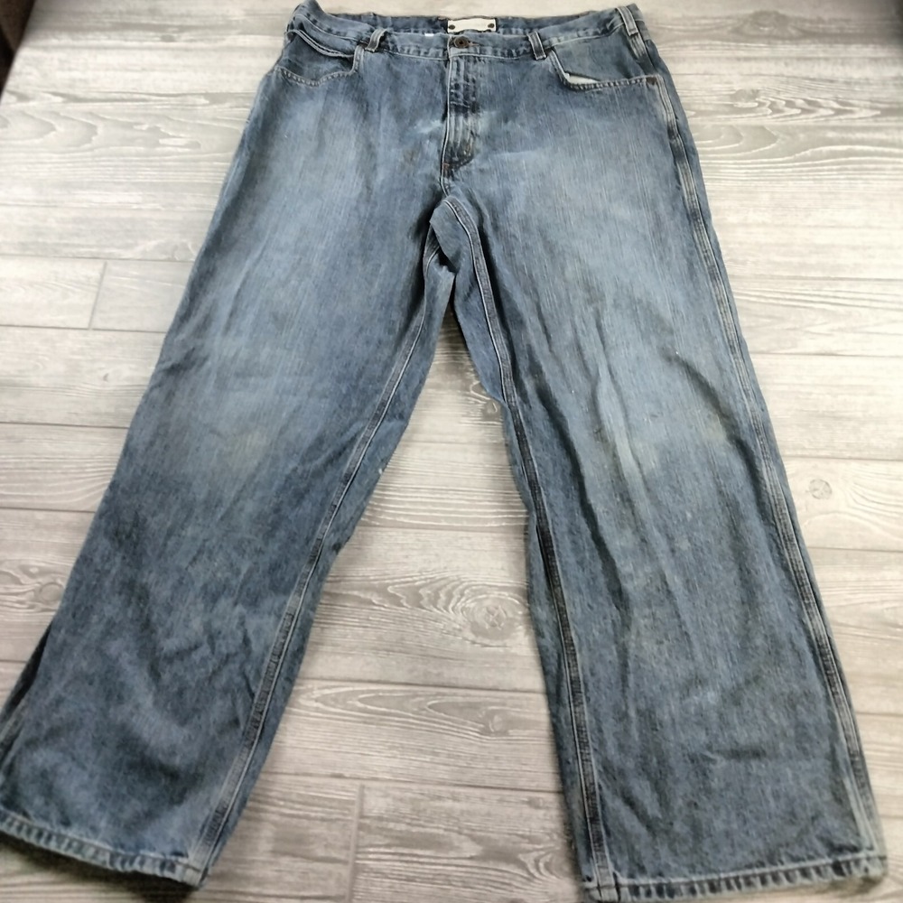 Carhartt B189 LVN Loose Fit Jeans 40 X 32 Mens Work Pants Denim Baggy Blue